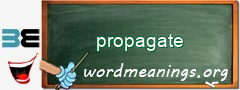 WordMeaning blackboard for propagate